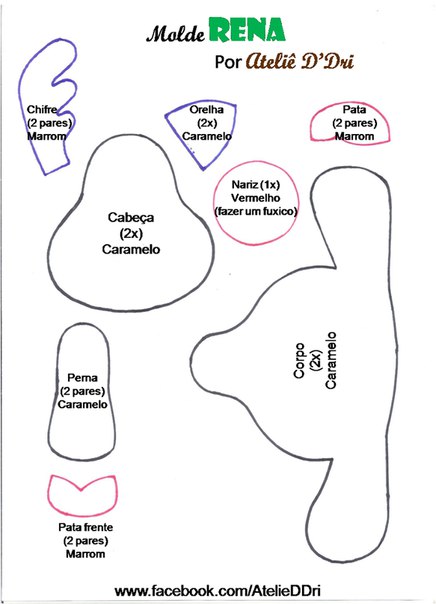 Олени из фетра