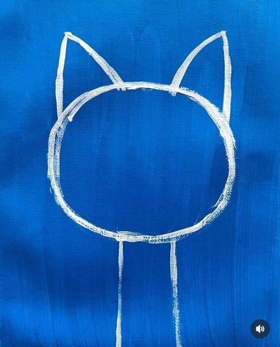 ​Рисуем серьезного котика