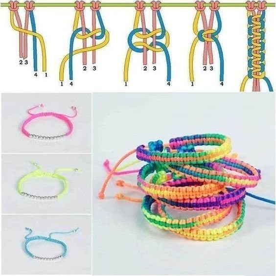 Схемы плетения браслетиков