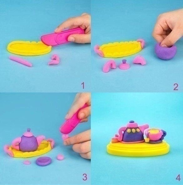 Учим детей лепить из пластилина