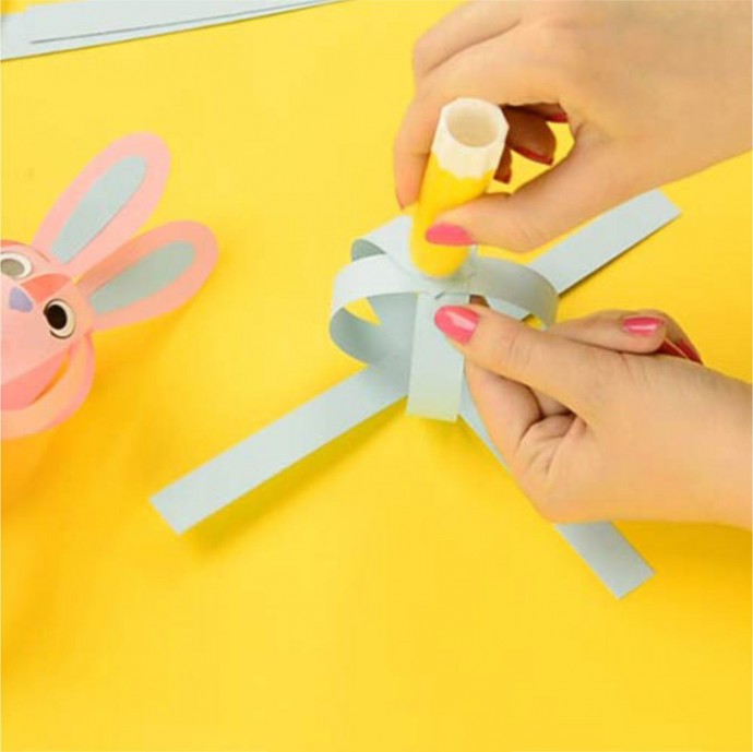 Зайчики из бумажных полосок Зайчики из бумажных полосок