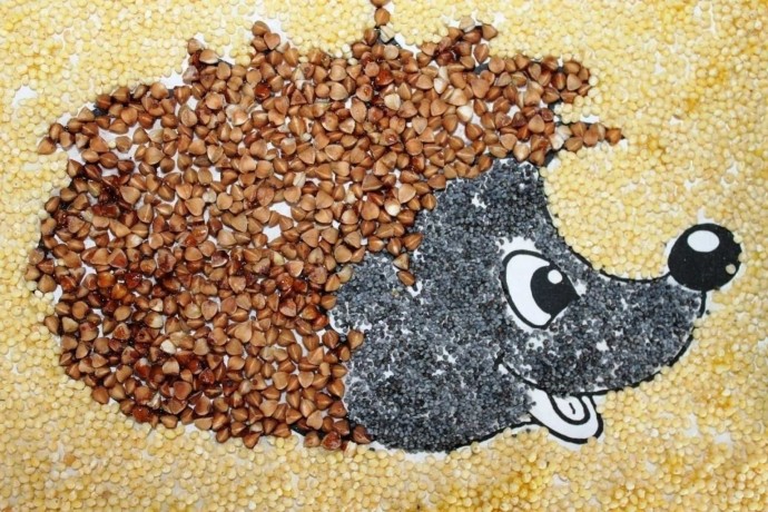 Идеи поделок из круп и семян