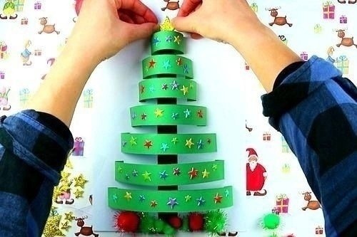 Объёмная новогодняя ёлка Объёмная новогодняя ёлка