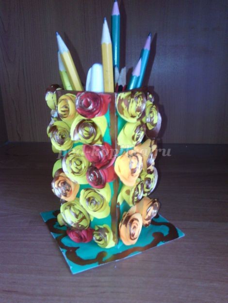 Подставка для карандашей детскими руками: часть 2 Подставка для карандашей детскими руками: часть 2