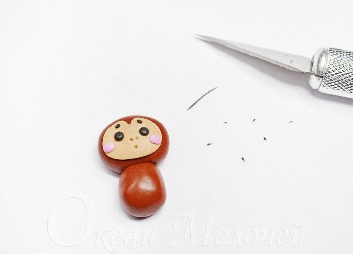 Обезьянка из полимерной глины