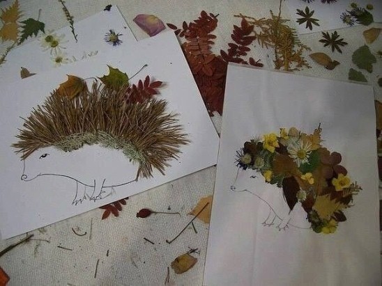 ​Интересные работы на основе осенних листьев и сухоцветов