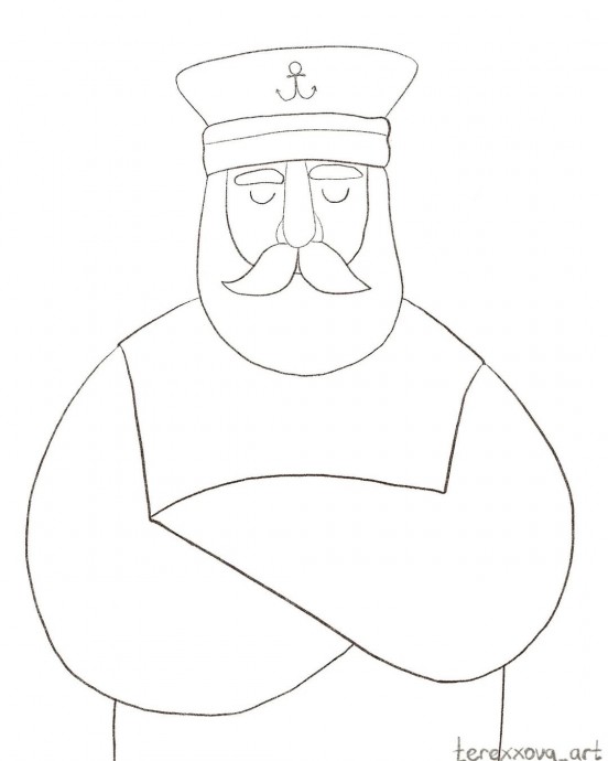 ​Рисуем моряка