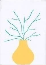 Аппликация из бумаги "Сирень в вазе"