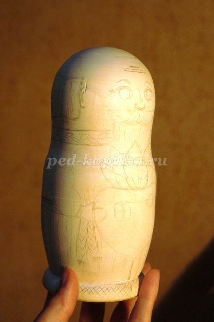 Роспись матрешек по сказке "Репка": мастер-класс, часть 1