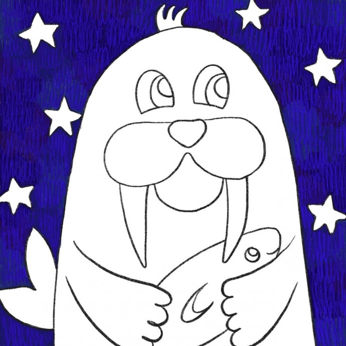 Рисуем с детьми моржа Рисуем с детьми моржа