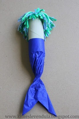 Русалочки из картонных втулок