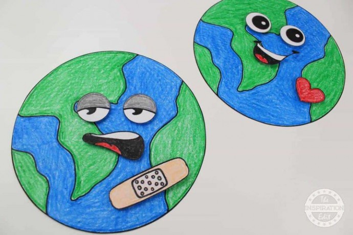 ​Земля: рисунок-аппликация