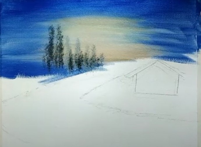 ​Зимний дом у реки