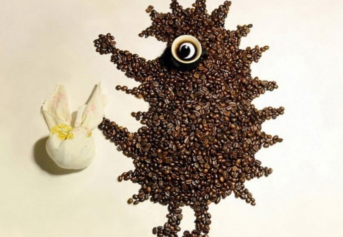 Аппликации из кофейных зерен: идеи