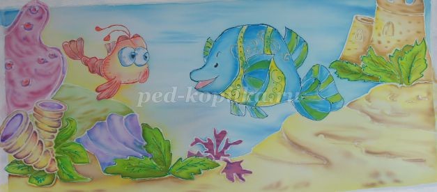 Холодный батик "Подводное царство": мастер-класс