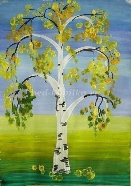 Учимся рисовать берёзки Учимся рисовать берёзки