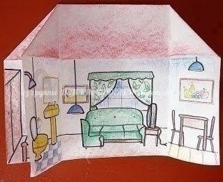 Простой бумажный домик-оригами Простой бумажный домик-оригами