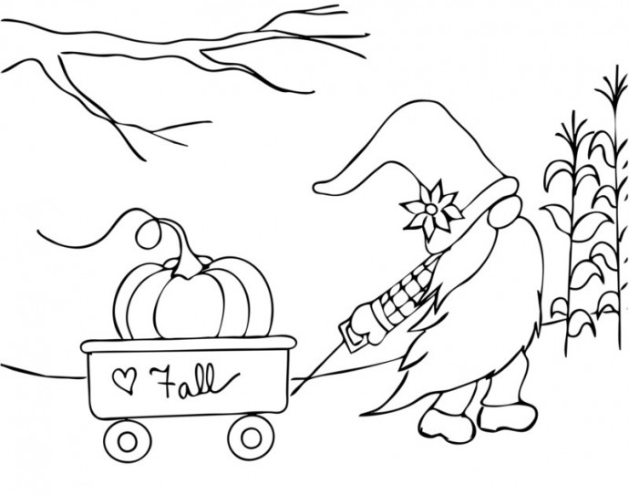 ​Гном с тыквой