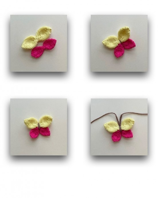 Бабочка из пряжи