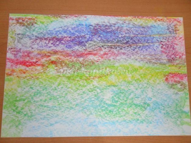 Пингвины и полярное сияние: нетрадиционное рисование, часть 1