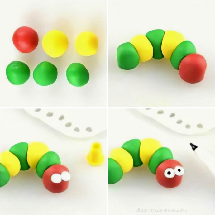 ​Букашки из пластилина