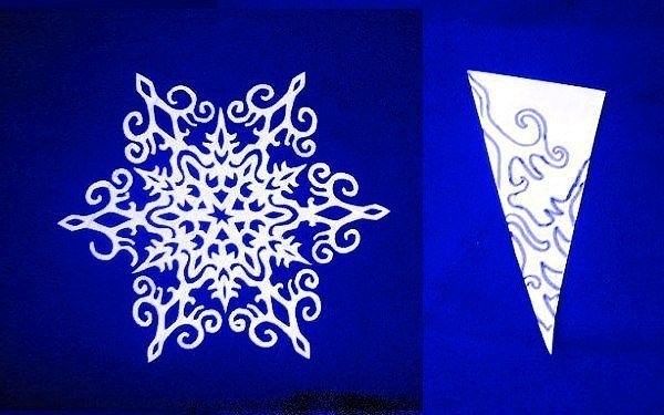 Делаем снежинки по красивым шаблонам Делаем снежинки по красивым шаблонам