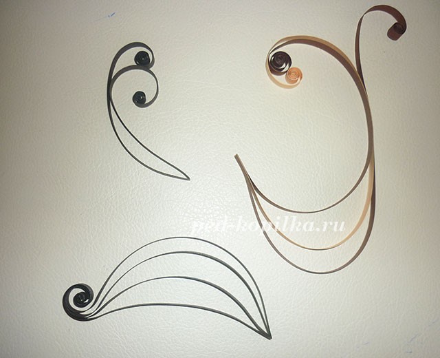 Шоколадно-бежевый микс квиллинга Шоколадно-бежевый микс квиллинга