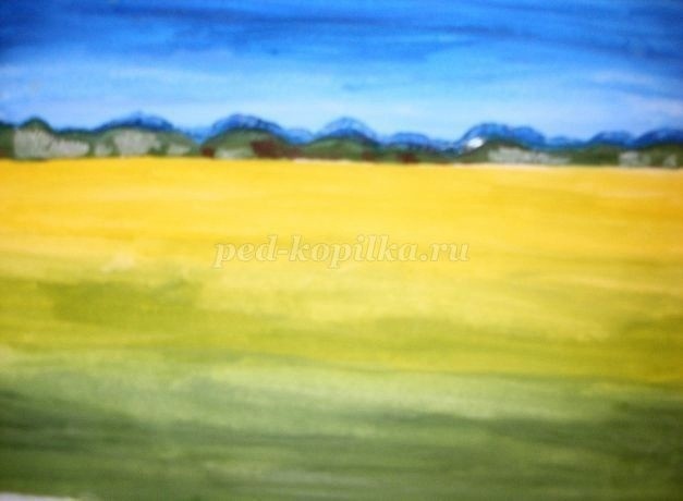 Рисуем гуашью летний пейзаж Рисуем гуашью летний пейзаж