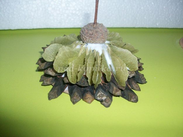 Настольная композиция из природного материала детскими руками: мастер-класс, часть 3