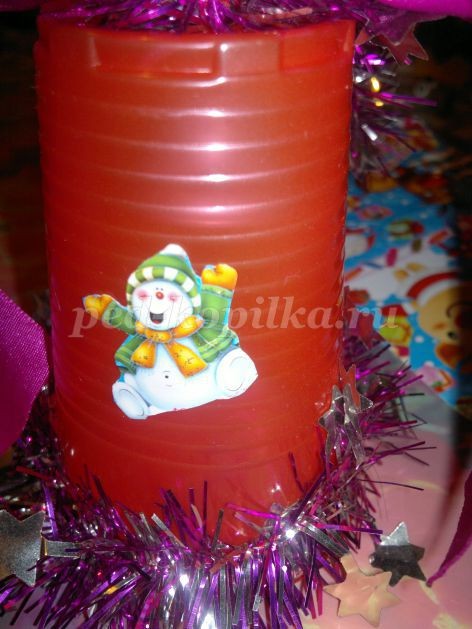 Новогодний колокольчик из пластикового стакана Новогодний колокольчик из пластикового стакана
