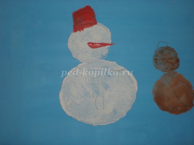 ​Рисуем снеговика: часть 1