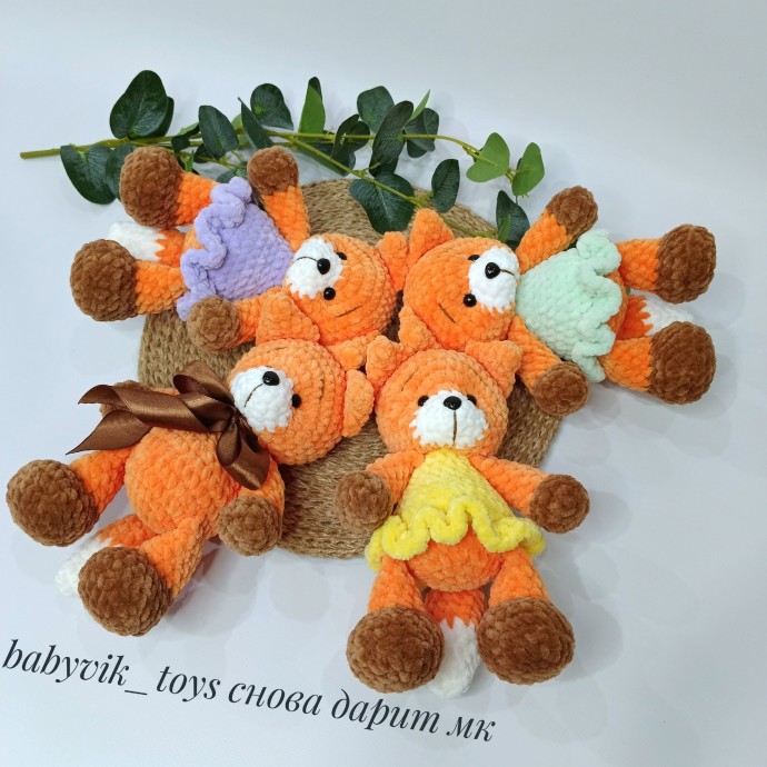 Лисичка из пряжи