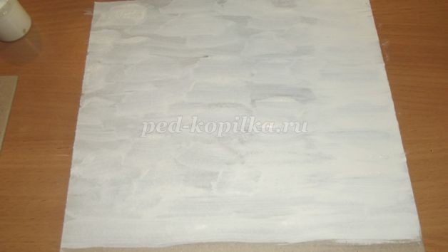 ​Рисуем пейзаж губкой: часть 1