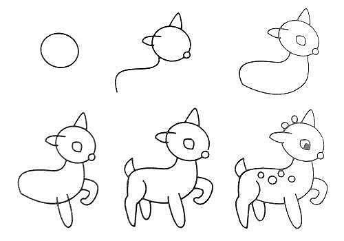 10 примеров, как нарисовать зверей поэтапно