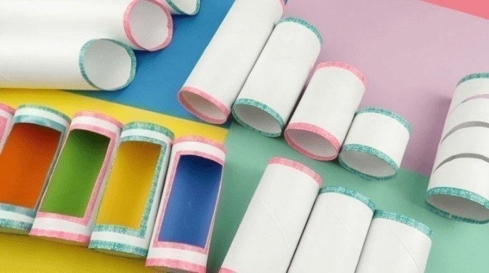 Подставка для канцтоваров из картонных рулонов Подставка для канцтоваров из картонных рулонов