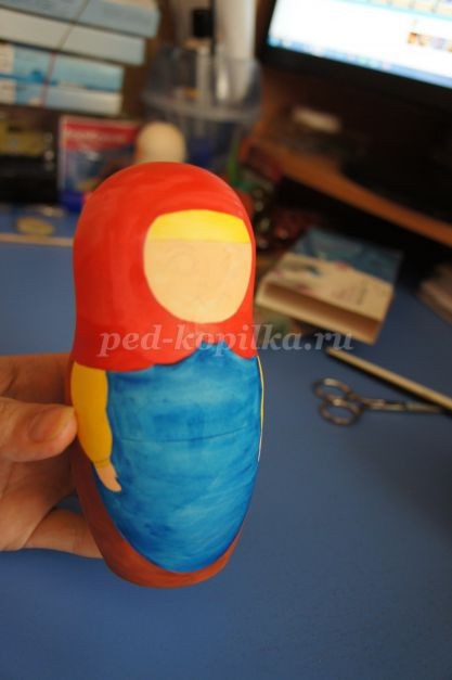 Роспись матрешек по сказке "Репка": мастер-класс, часть 3