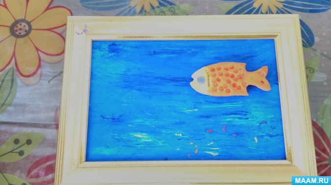 Картина из соленого теста "Мечты о море"