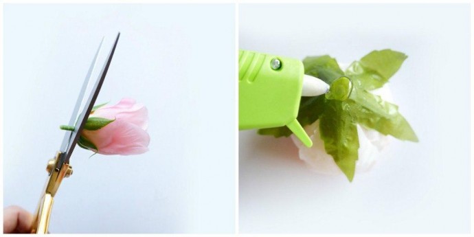 Монограмма из искусственных цветов