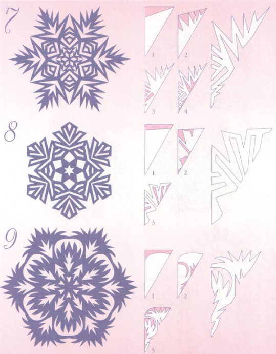 Прocтые схемы красивых снежинок