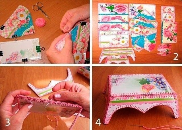 Шкатулки из открыток