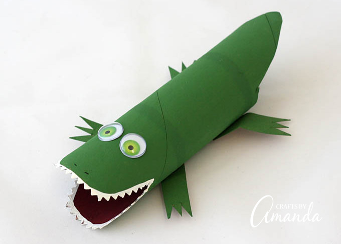 Творчество с детьми: крокодил из картона