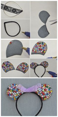 Декорируем детские ободочки фетровыми ушками