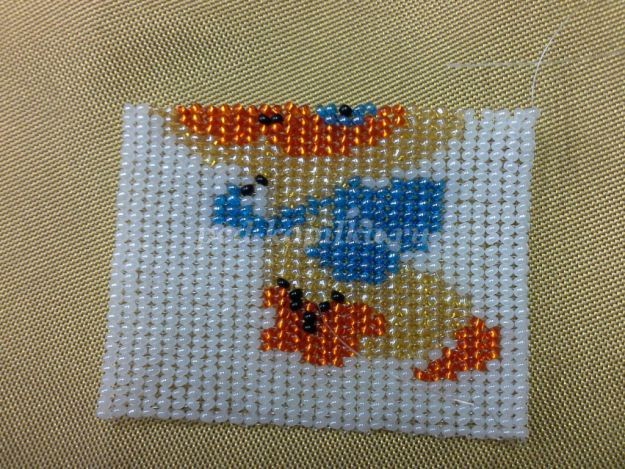 Котенок из бисера