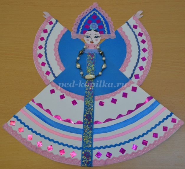 Игрушка из бумаги "Русская красавица": часть 2 Игрушка из бумаги "Русская красавица": часть 2