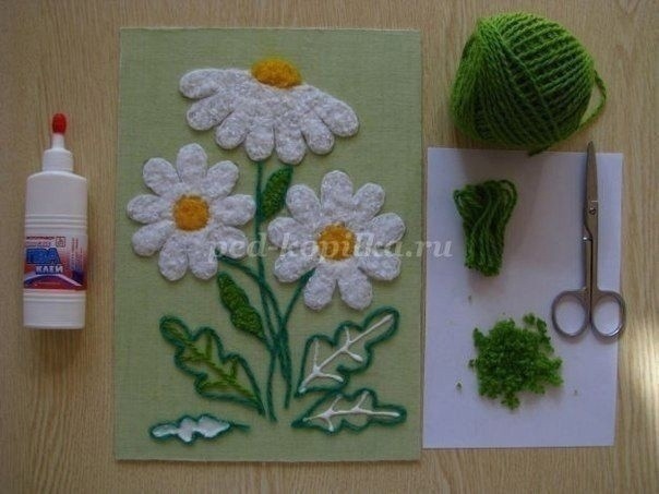 ​Пушистые ромашки: панно