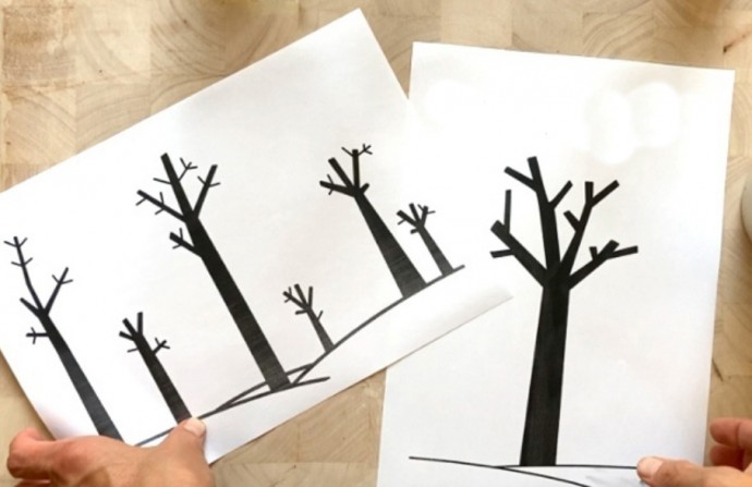 ​Рисуем осенние деревья простым способом