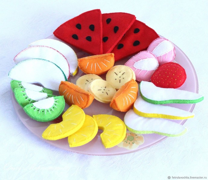 Фрукты из фетра
