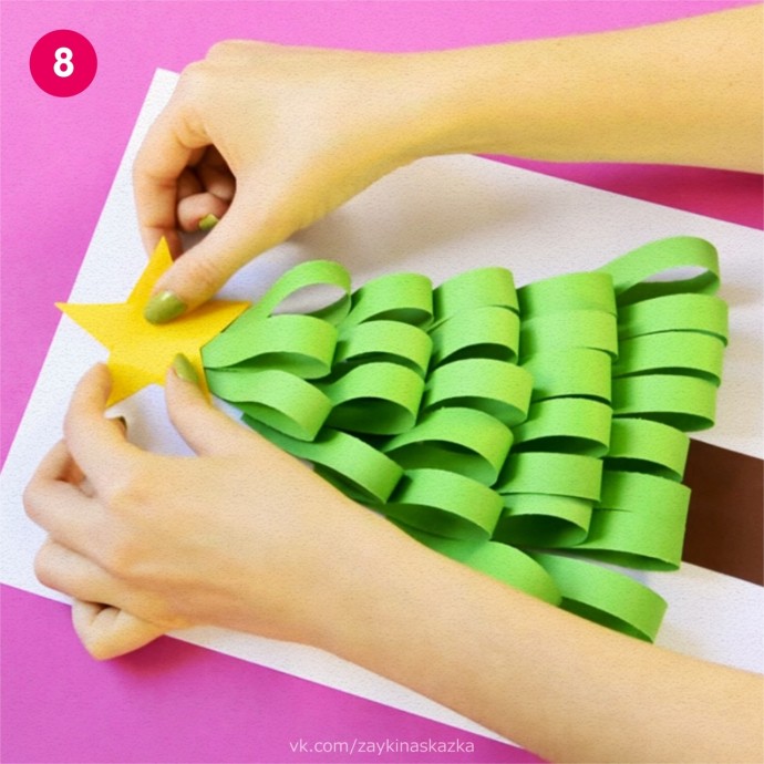 Новогодняя ёлочка из бумаги Новогодняя ёлочка из бумаги