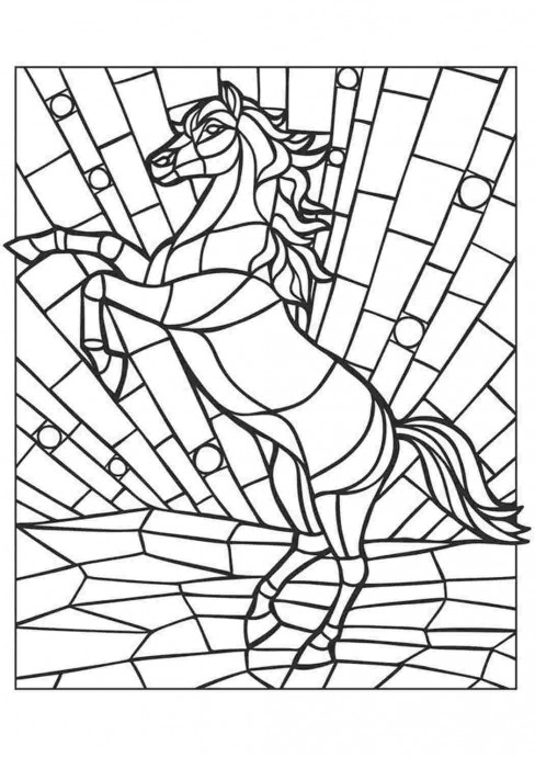 Раскраски в стиле мозаики