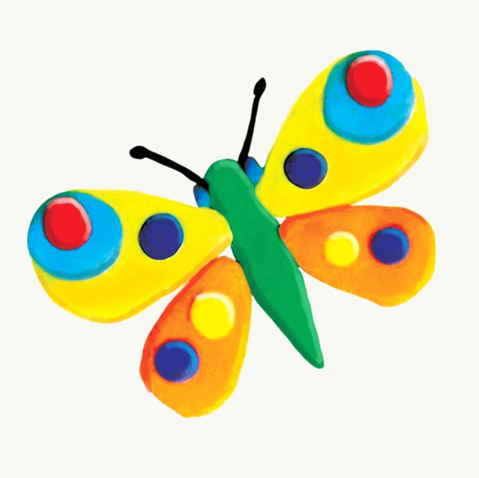 ​Разные идеи лепки бабочек из пластилина